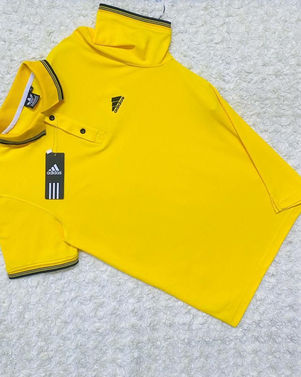 ADDIDAS PLAIN COLLER T SHIRT