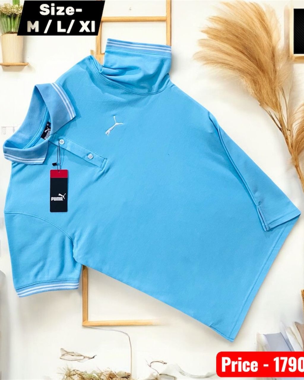 PUMA PLAIN COLLER T SHIRT