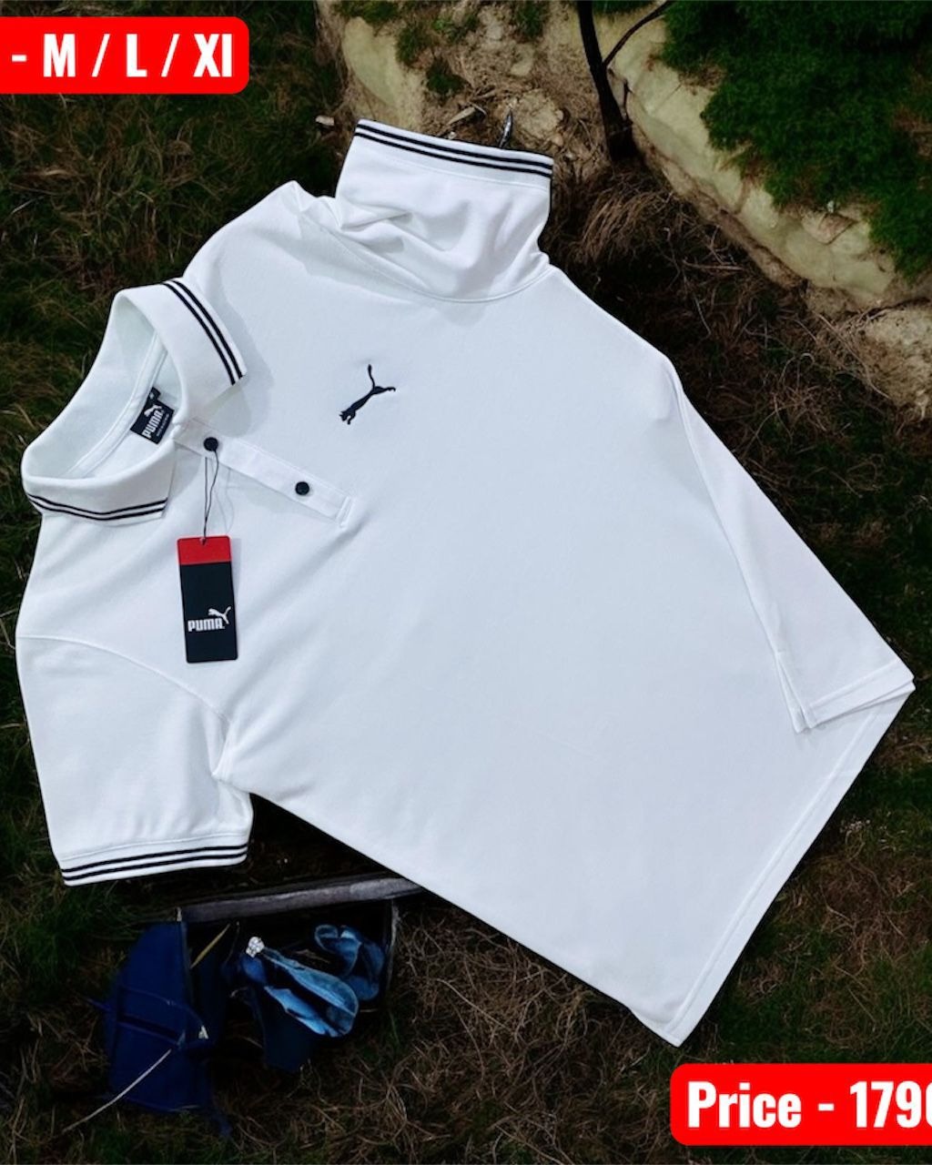 PUMA PLAIN COLLER T SHIRT thumbnail