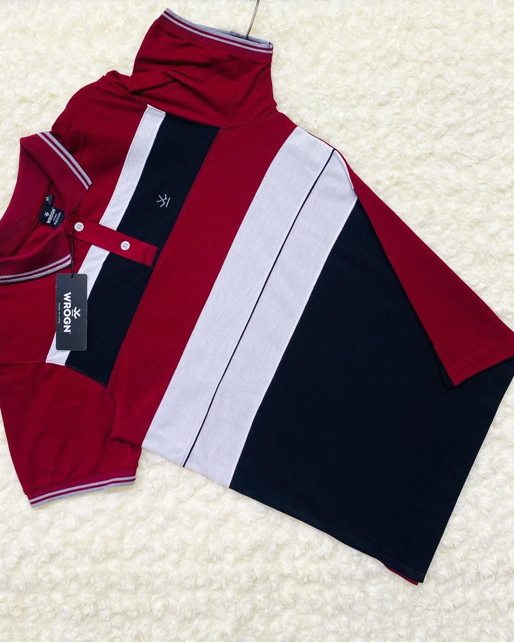 WROGN MIX COLOR COLLER T SHIRT thumbnail