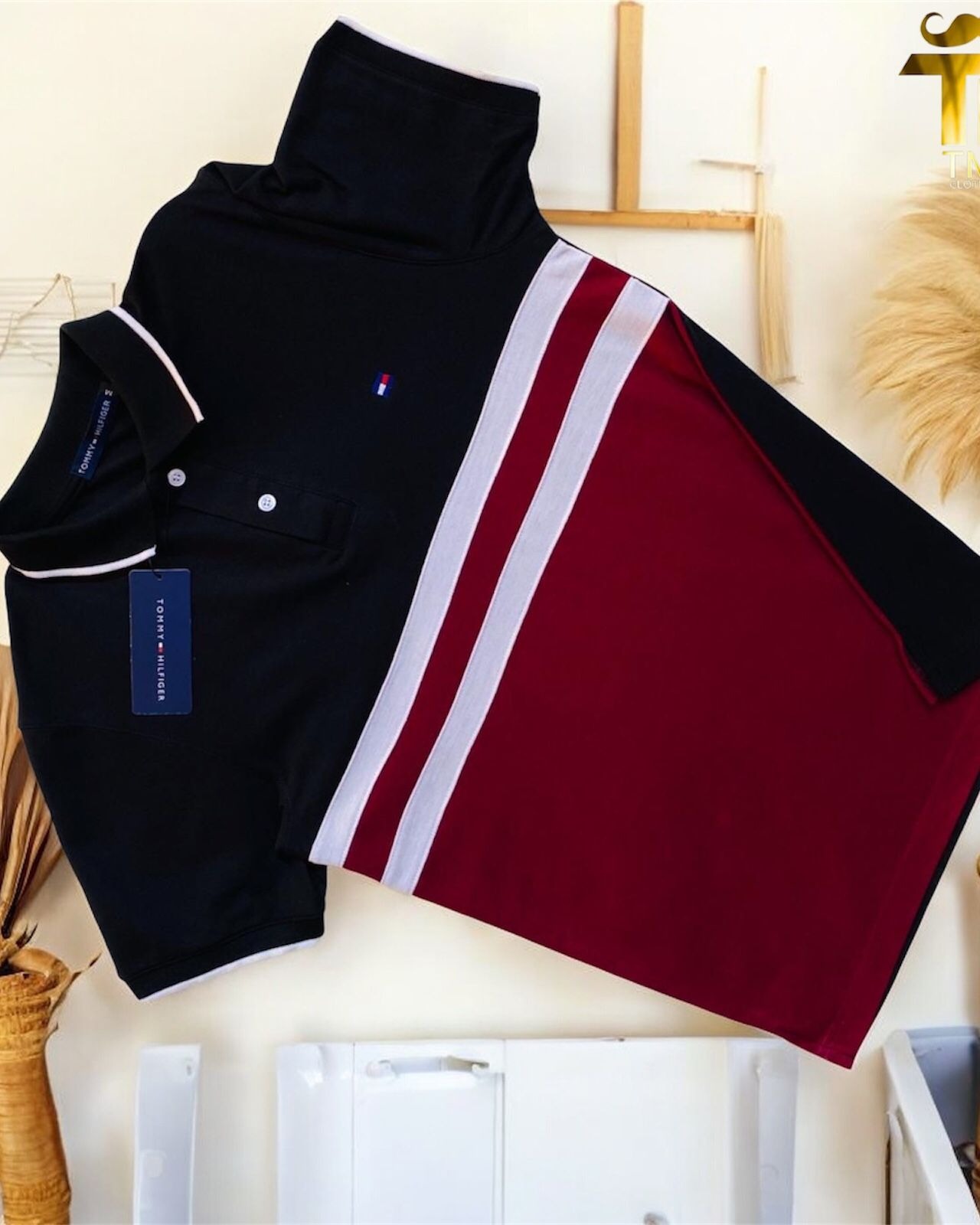 TOMMY MIX COLOR COLLOR T SHIRT thumbnail