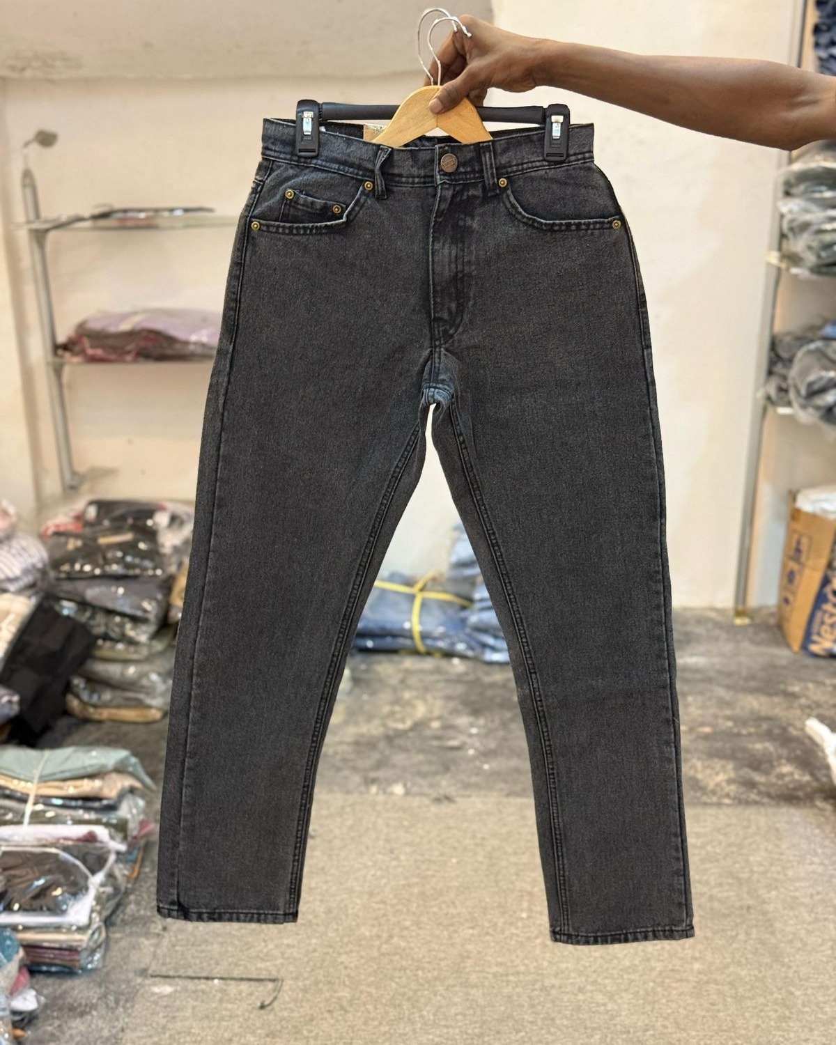 ACID WASH BELT BIG FOLT NOMAL DENIM