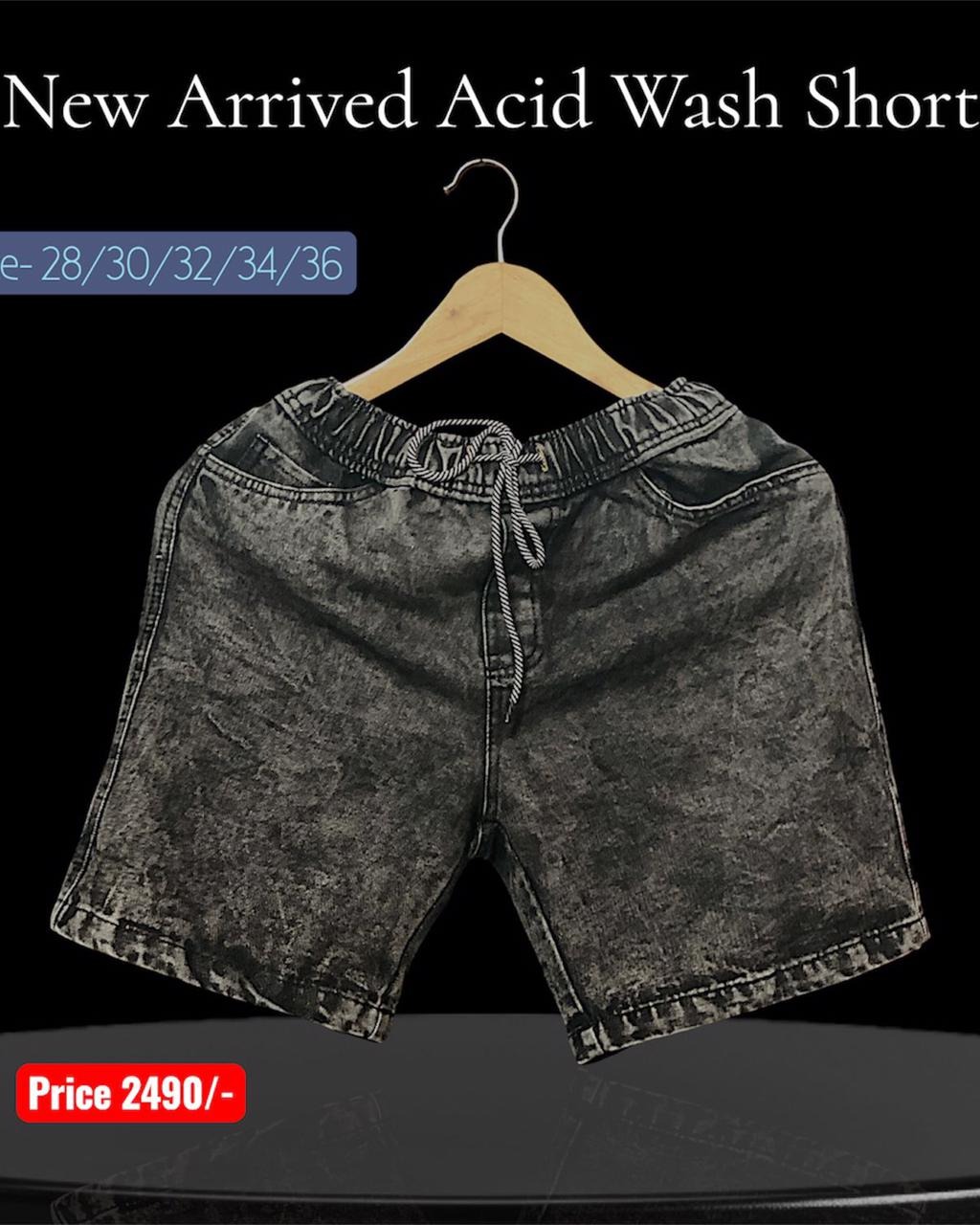 ACID WASH RIB SHORT