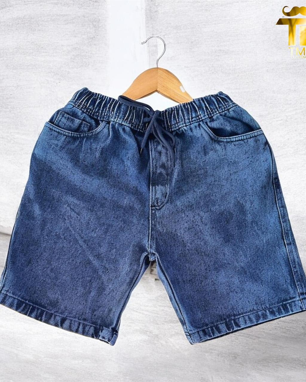 RIB NOMAL ACID WASH DENIM SHORT thumbnail
